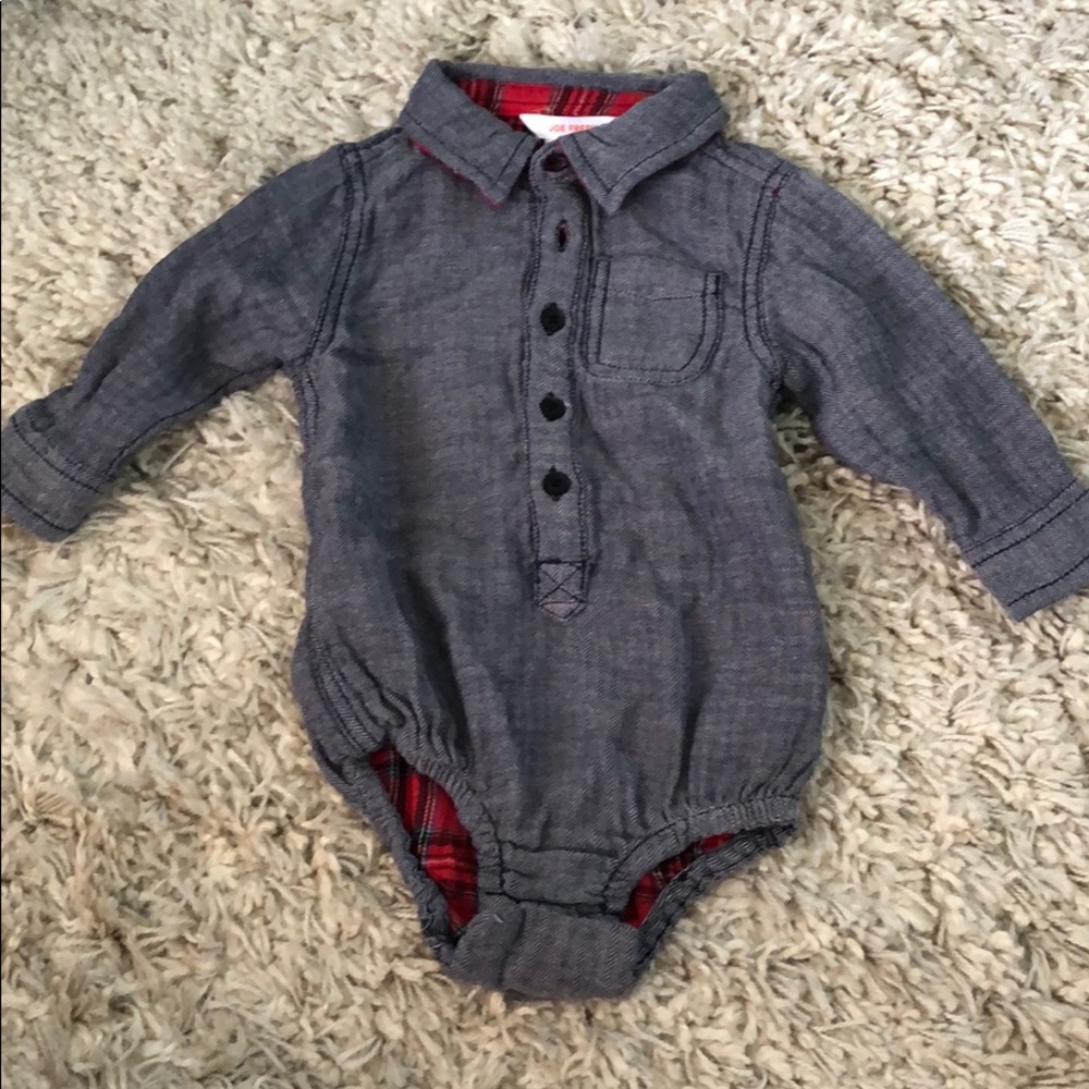 Boys button down bodysuit